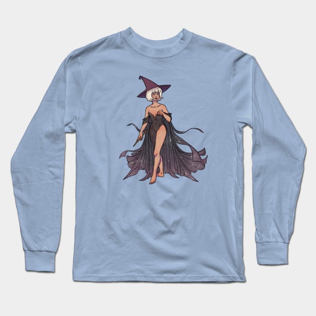 Benevolent Witch Long Sleeve T-Shirt by steampunk-waltz